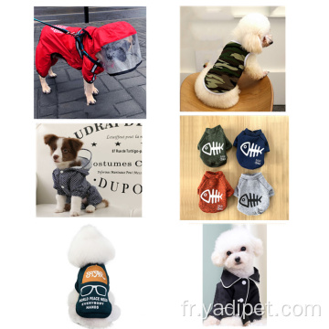 Nouveau manteau rayé Vêtements pour chiens Produits pour animaux de compagnie